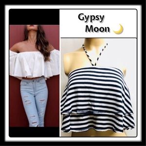 Gypsy Moon striped halter top